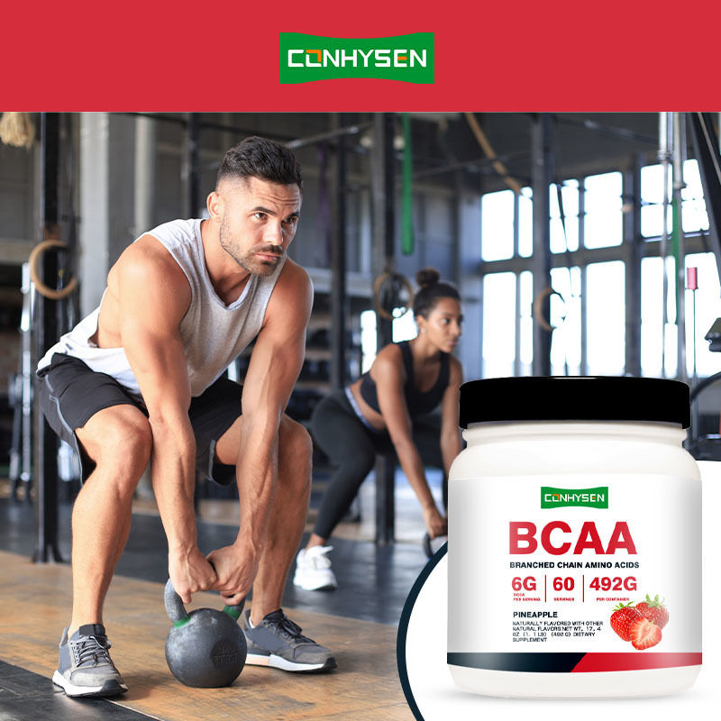 مسحوق BCAA لدعم العضلات السريع، مسحوق ما قبل التمرين في صالة الألعاب الرياضية للبالغين من النساء والرجال