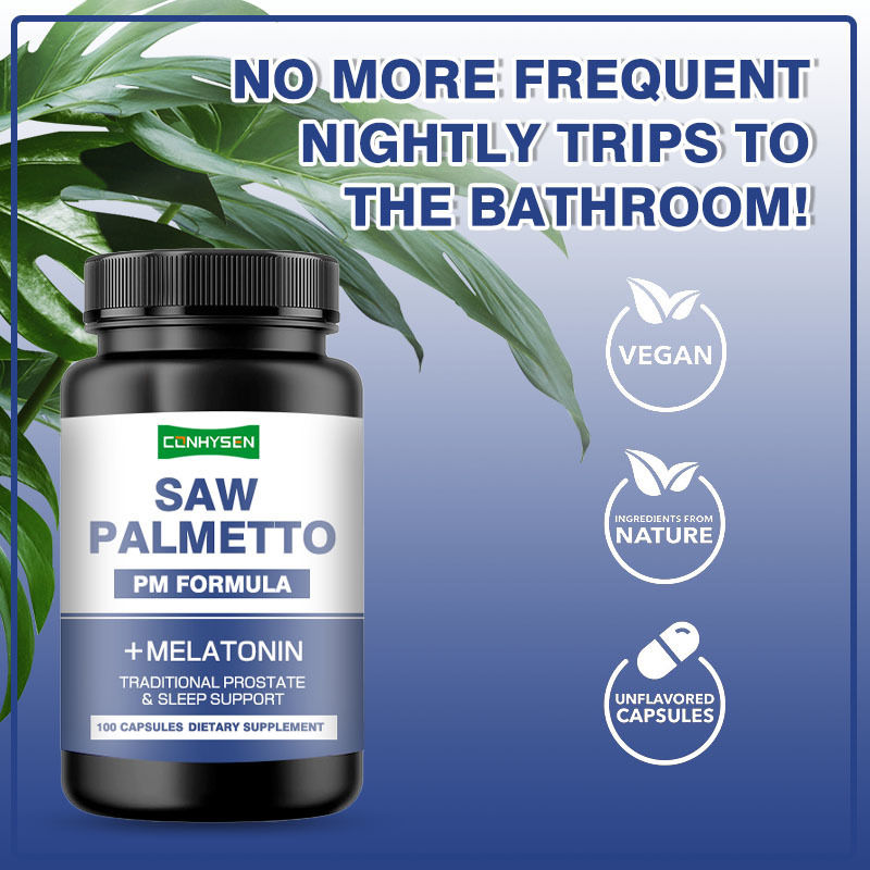 OEM/ODM Saw Palmetto مكمل نباتي Saw Palmetto كبسولات للحد من التبول المتكرر