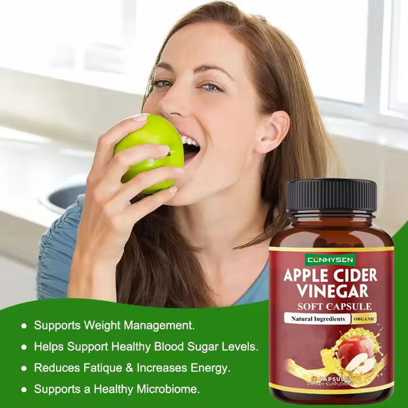 Wellbody OEM/ODM مصنع العلامة الخاصة يوفر كبسولات خل التفاح العضوي الطبيعي الحلال والكيتو لتشكيل الجسم