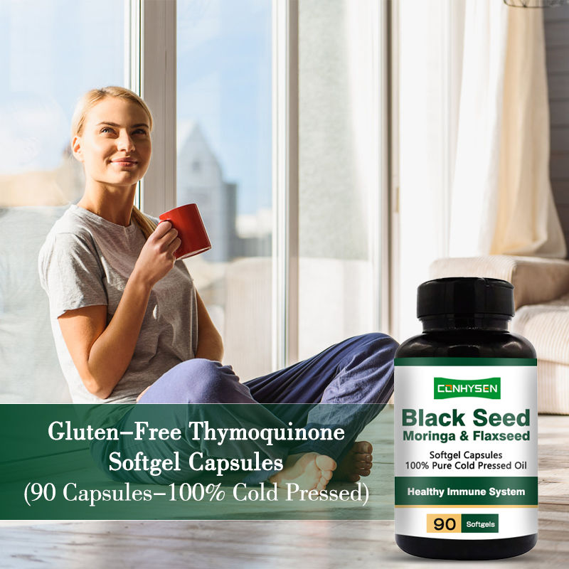 كبسولات زيت الحبة السوداء 1000 مجم لصحة الشعر والبشرة، مدة الصلاحية 24 شهرًا