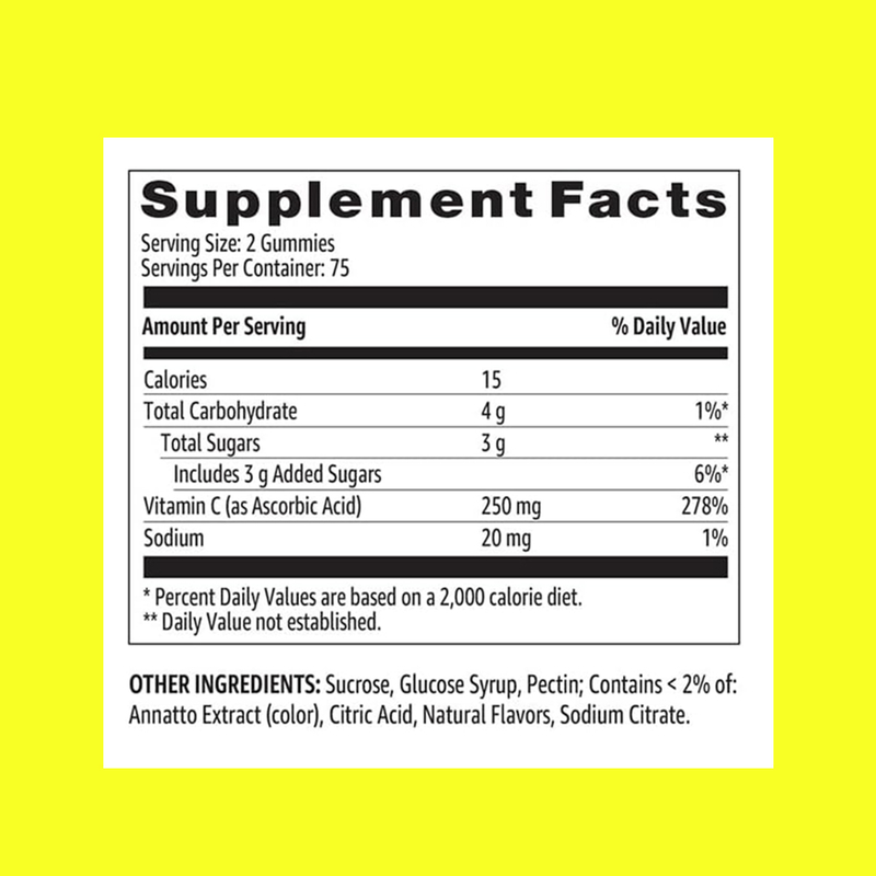 تساعد علكات فيتامين سي في إدارة ضغط الدم، توريد المصنع للأطفال والكبار