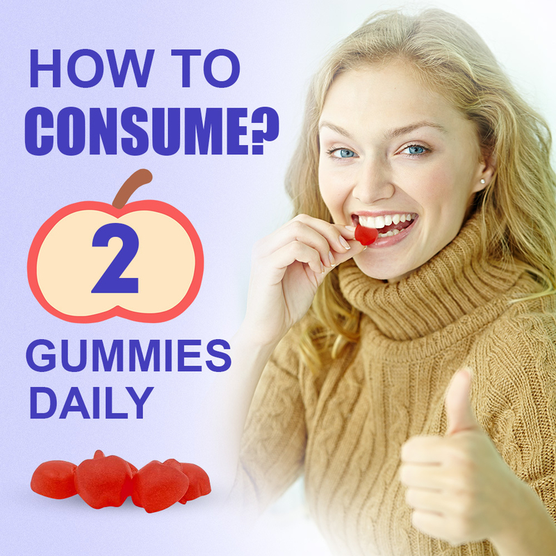 مصنع نكهة التفاح خل التفاح العلكة تعزز إزالة السموم علامة تجارية مخصصة