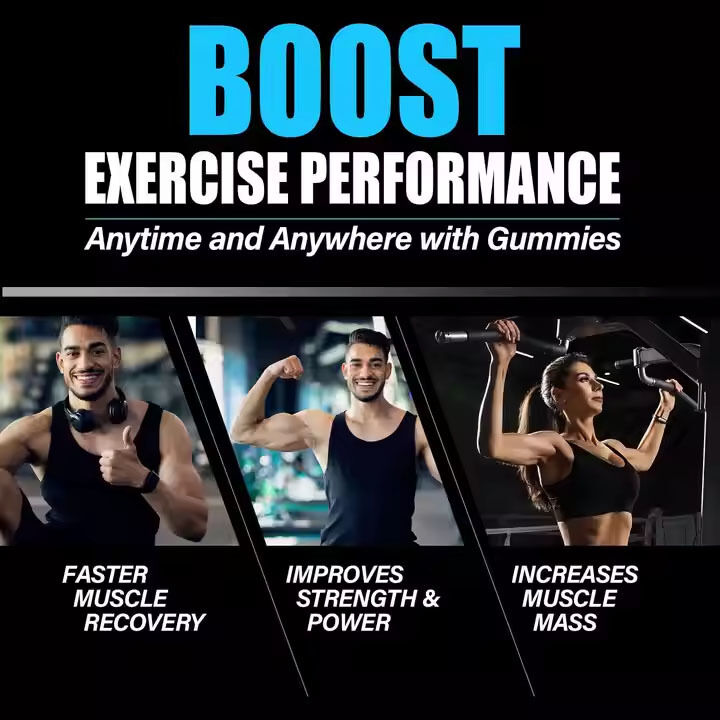 الملصق الخاص الحلال الكرياتين أحادي الهيدرات العلكة مكمل غذائي رياضي للبالغين لتحسين القوة و كتلة العضلات