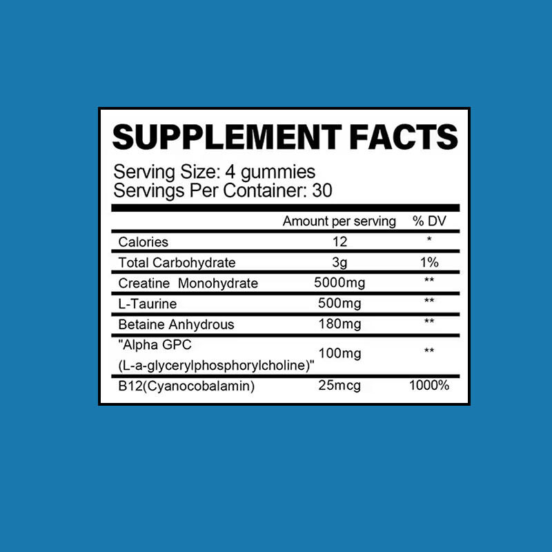 خصيص الرياضة الكرياتين أحادي الهيدرات العلكة قبل التمرين حبوب نمو العضلات للبالغين زيادة الطاقة مكمل الكرياتين