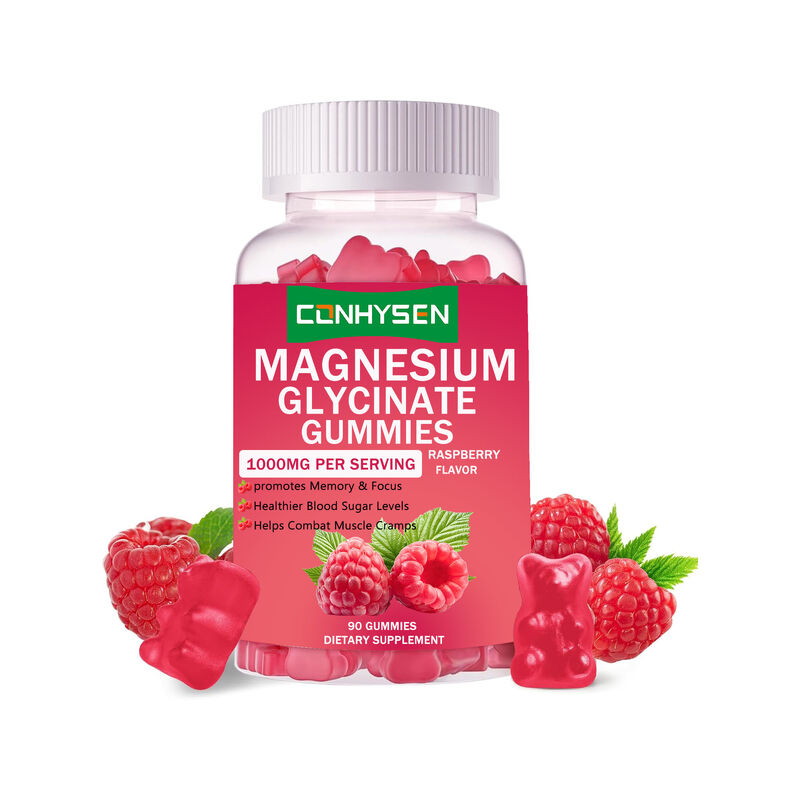 مكمل غذائي فيتامين د نباتي بعلامة خاصة للبيع الساخن يحسن جودة النوم أقراص مغنيسيوم جلايسينات