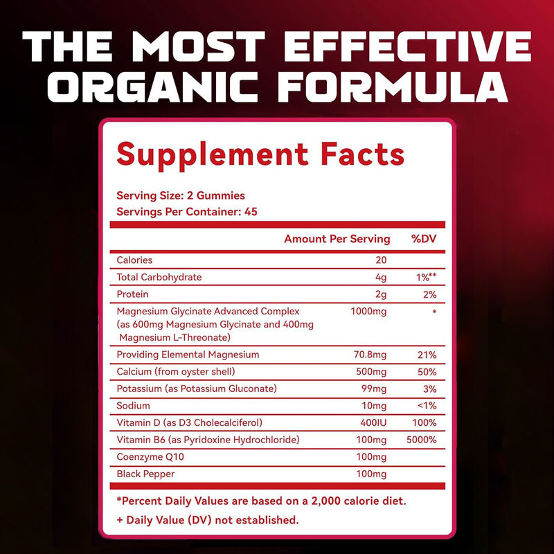 مكمل غذائي فيتامين د نباتي بعلامة خاصة للبيع الساخن يحسن جودة النوم أقراص مغنيسيوم جلايسينات