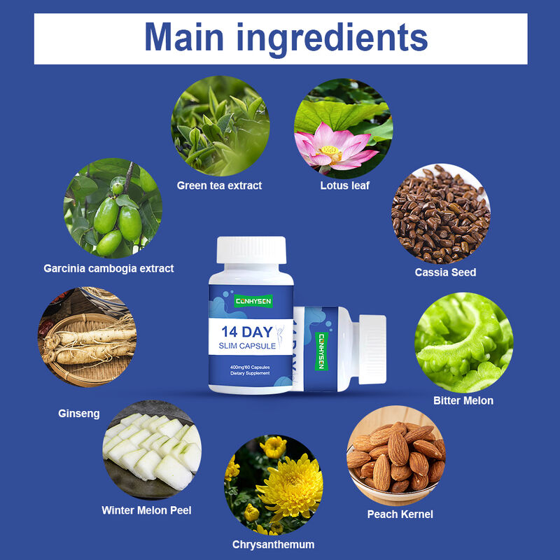 علامة خاصة كبسولة 14 يوماً حمينة تدعم صحة الجهاز الهضمي وفقدان الوزن مكمل غذائي كبسولة إزالة السموم