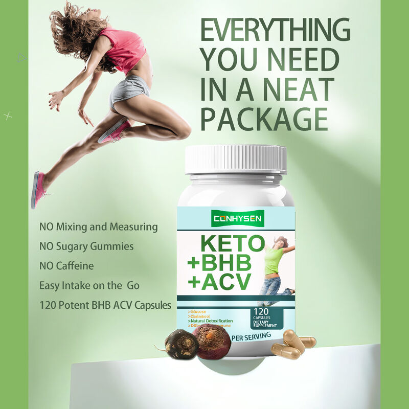 كبسولات ألياف غذائية كيتو ACV BHB بعلامة تجارية خاصة، كبسولات كيتو BHB، مكملات غذائية لإنقاص الوزن، كبسولات دايت