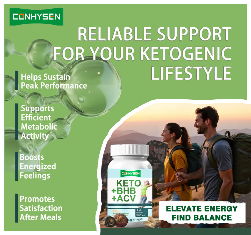 كبسولات ألياف غذائية كيتو ACV BHB بعلامة تجارية خاصة، كبسولات كيتو BHB، مكملات غذائية لإنقاص الوزن، كبسولات دايت