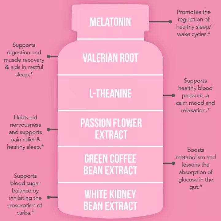 كبسولات حارق الدهون الليلي بنكهة خاصة مع مستخلص الفاصوليا البيضاء لتعزيز الأيض ودعم استشفاء العضلات للنساء