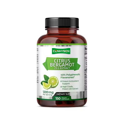 كبسولات بيرغاموت الحمضيات 1200mg لكل حصة دعم صحة القلب بشكل عام