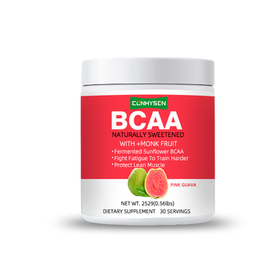 الموردة مخصصة تقليل التعب حماية العضلات الخالية من الدهون BCAA مسحوق الشراب